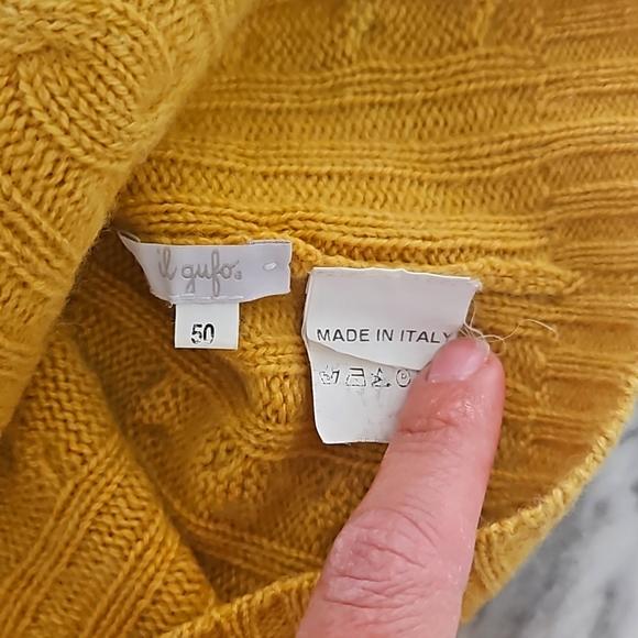 IL GUFO UNISEX BRIGHT YELLOW CASHMERE WINTER HAT FROM ITALY - Picture 3 of 3